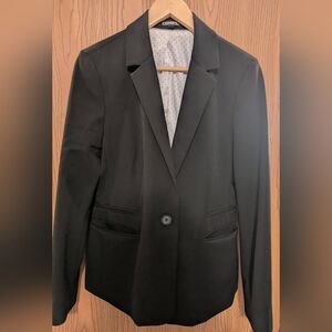 Express Black Blazer with Polka Dot Lining